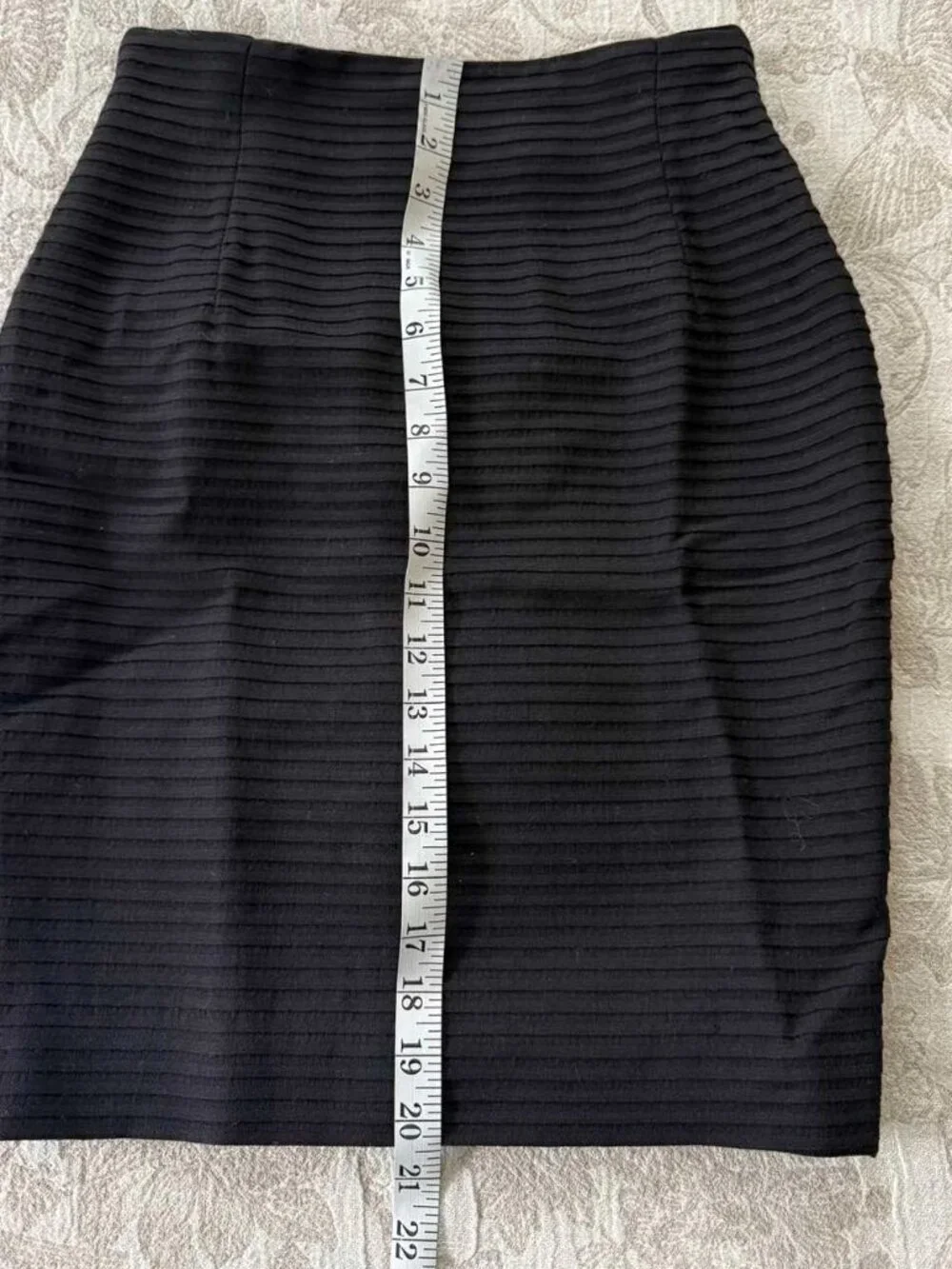 Randy Kemper Black Wool Lined Straight Pencil Skirt, Size 8